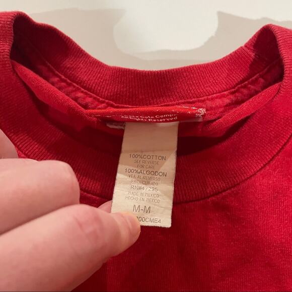 Vintage Coca Cola Red Short Sleeve Crop Top‎ Size M - Picture 4 of 7